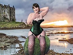 Erotic mistress is posing almost naked on pix