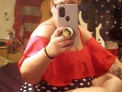 Elderly women indulging in pleasurable activities